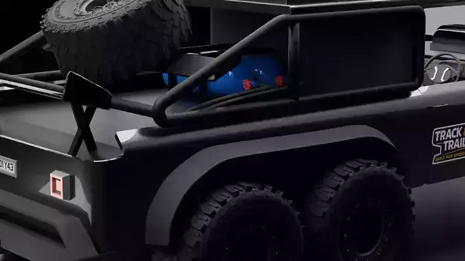 SKR74 High-Poly Cinematic Truck 3D model 5