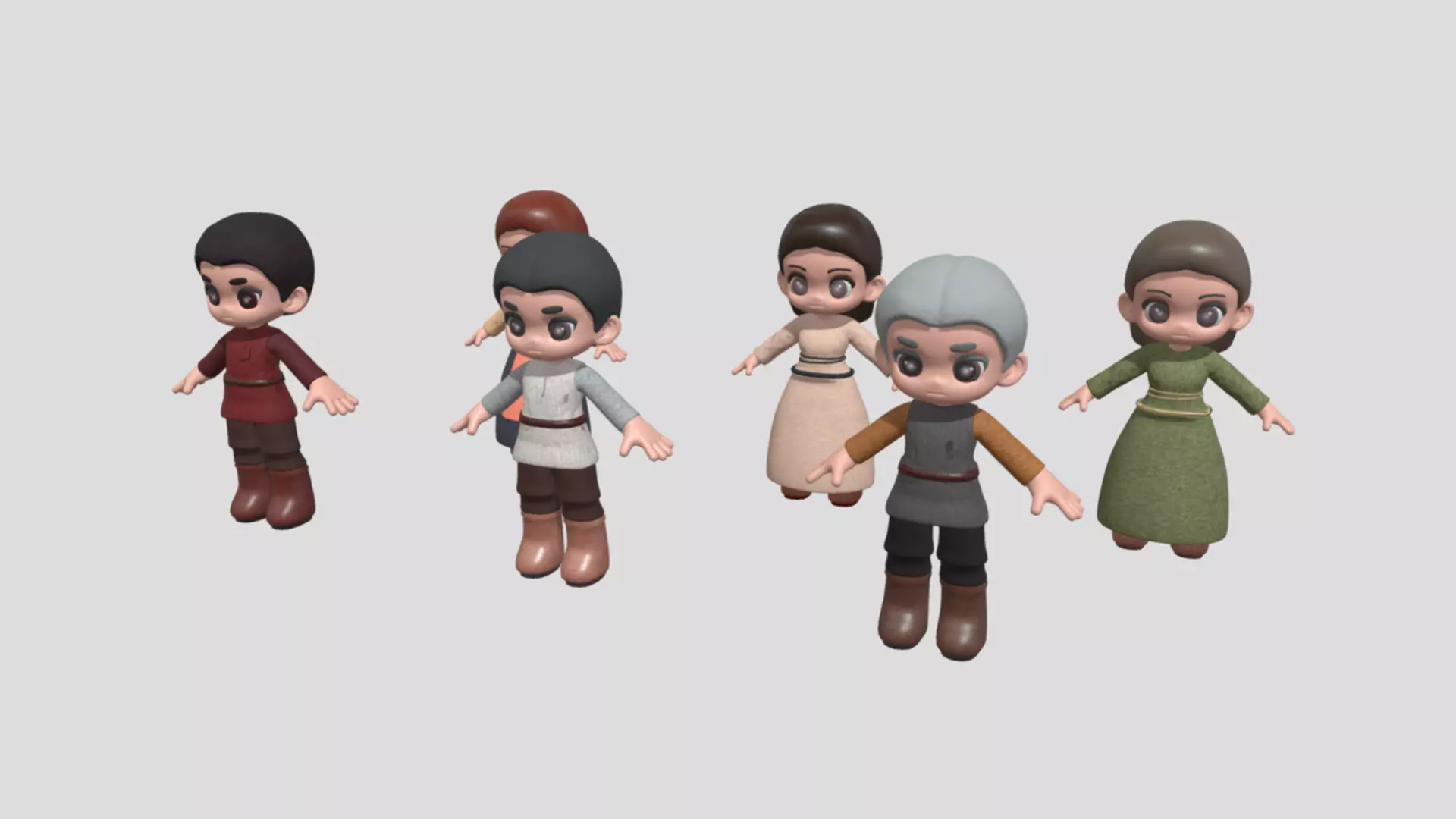 NPC for male and female Free low-poly 3D model