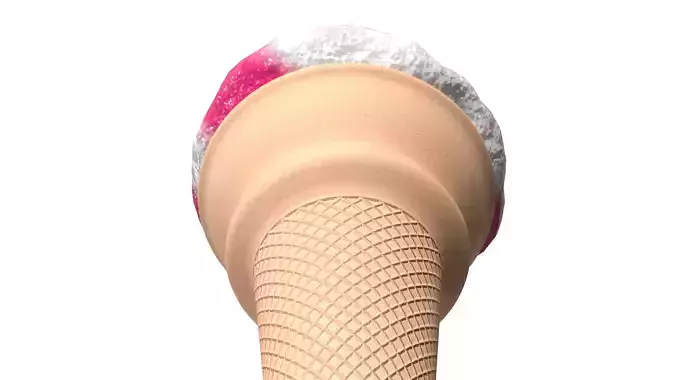 Ice Cream Cone PBR 4 Low-poly 3D model 4