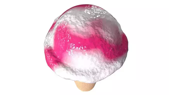 Ice Cream Cone PBR 4 Low-poly 3D model 5