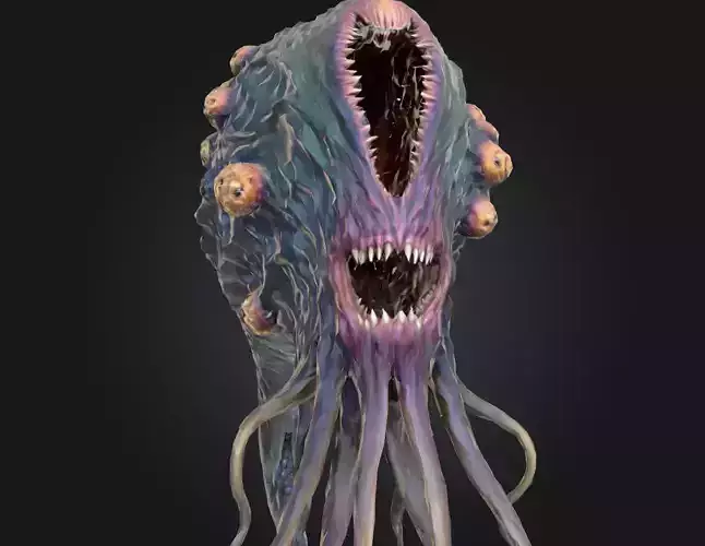 Stylized Eldritch Void Monster - Low Poly 3D Model