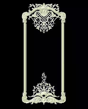 Central decor ornament for furniture 3D model