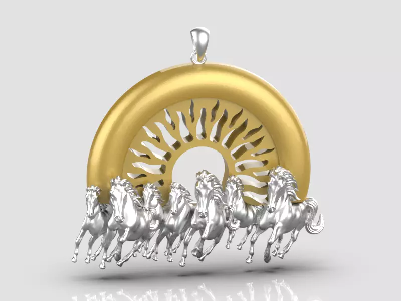 Lucky 7-Horse Pendant File 3D print model