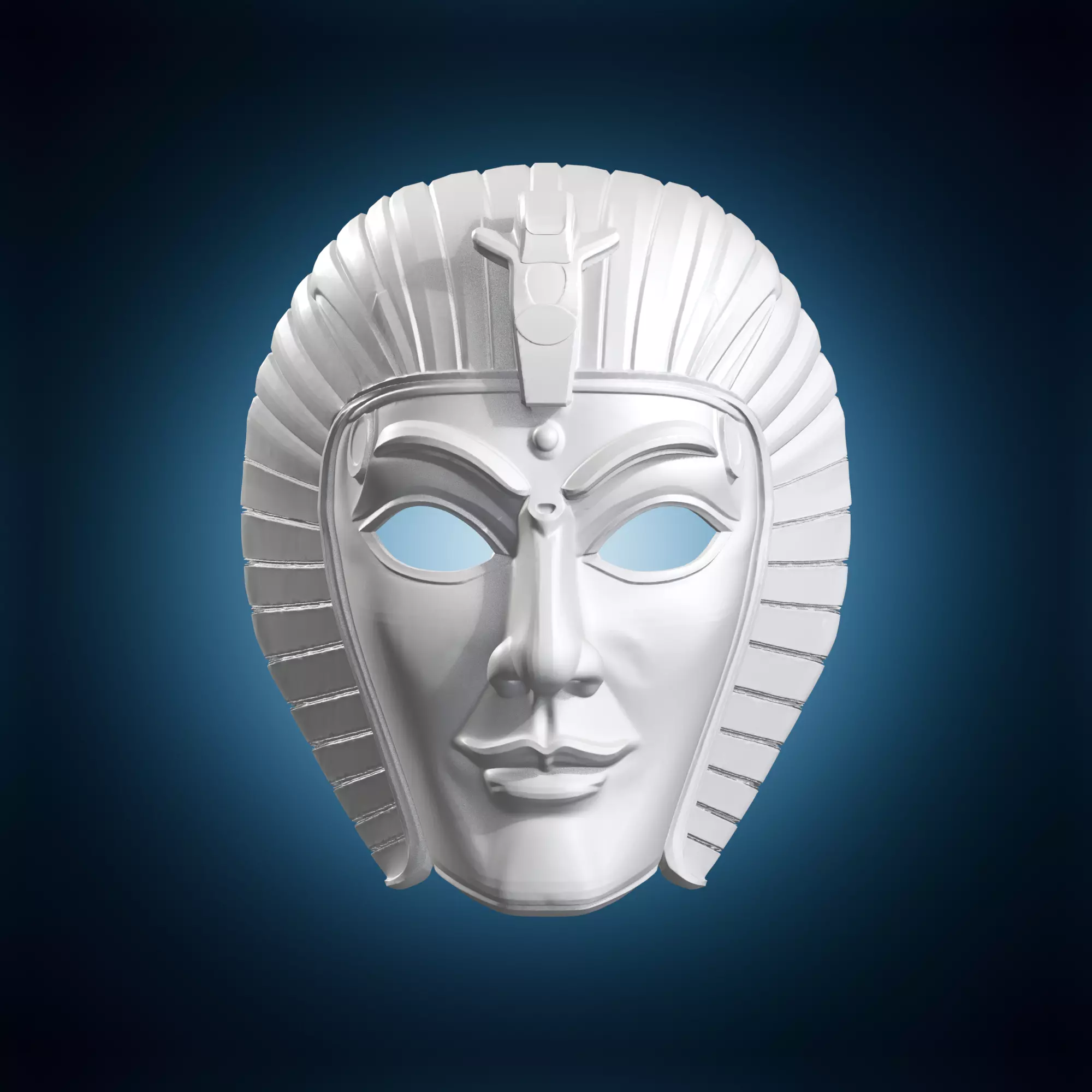 Ancient Egyptian Pharaoh Death Mask Sculpture 3D print model