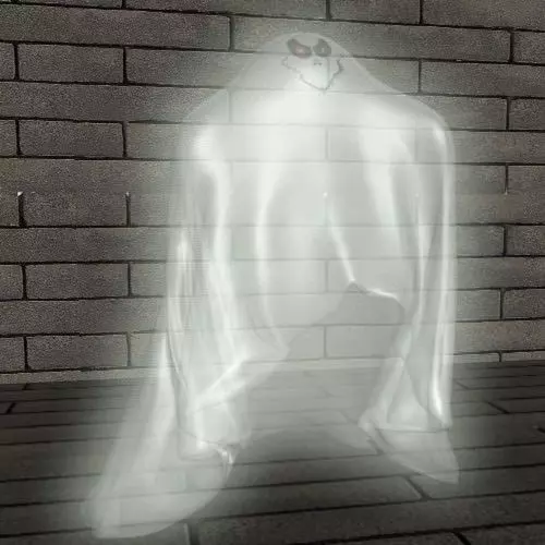 Cartoon Ghost Rigged Low-poly 3D model