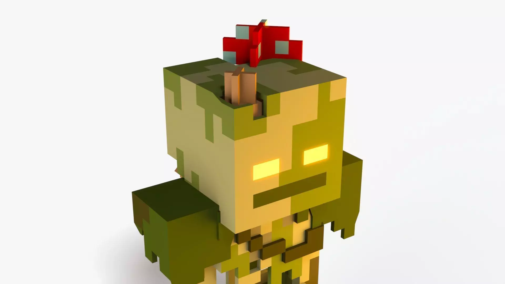 Minecraft Bogged Low-poly 3D model