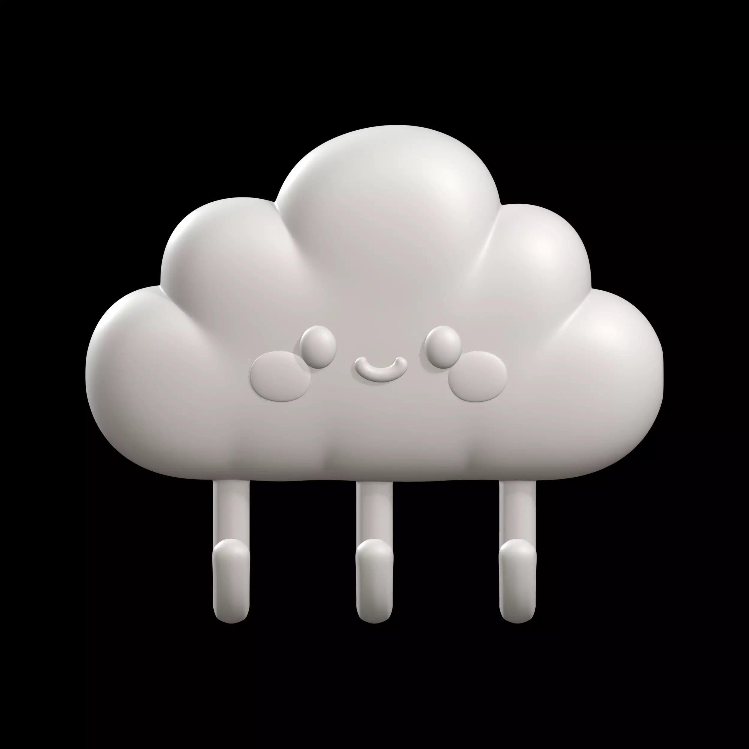 Cloud Key Hook 3D print model