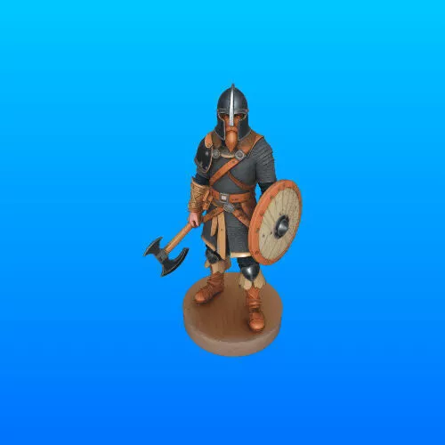 3532 Viking Warrior in Full Armor 3D Model STL 3D print model