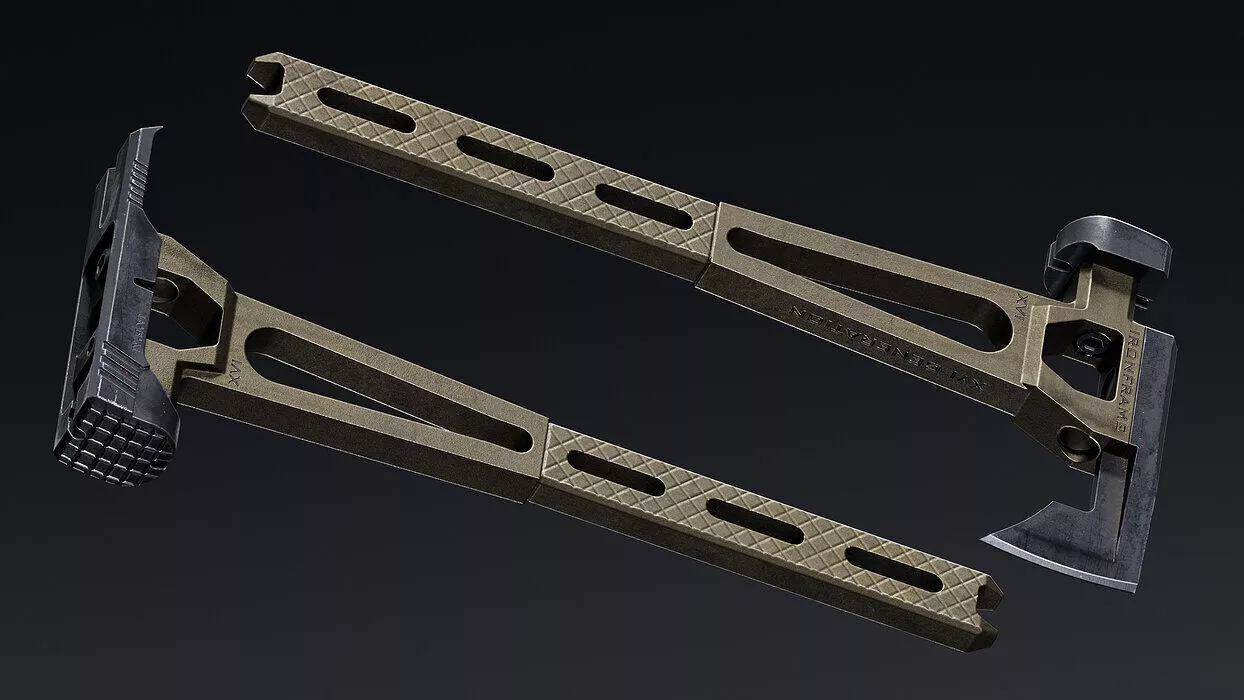 3D model Tactical Breaching Hammer - Axe GameReady Modular Melee