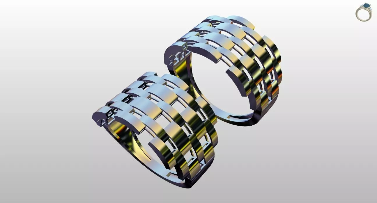 Rolex ring women men 3D print model