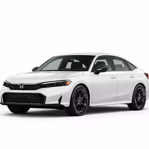 Honda Civic 2026 Low Poly Modern Sedan Optimized 3D Model