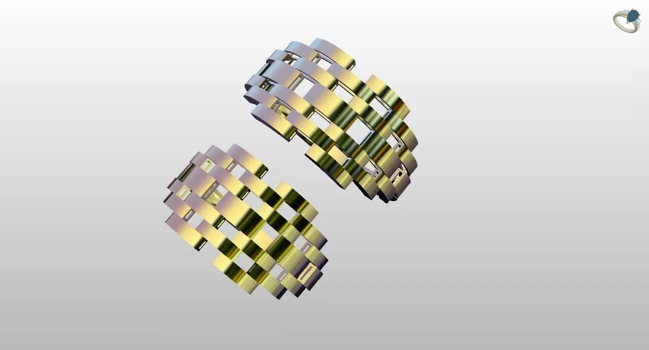 Rolex ring women men 3D print model