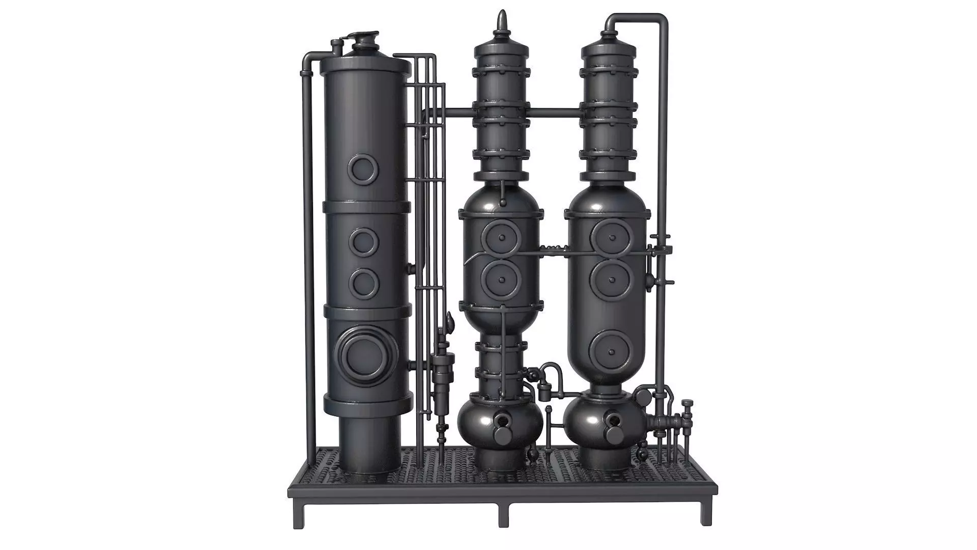 distillation machine - sci fi tank - cylindrical tank 3D print model