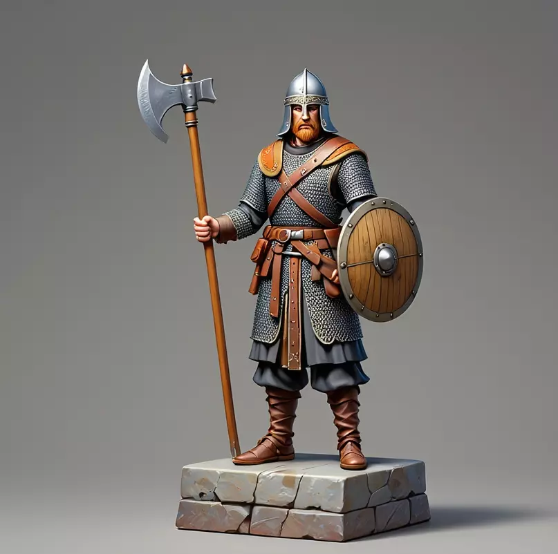 3538 Viking Warrior in Full Armor 3D Model DND ARTE STL 3D print model