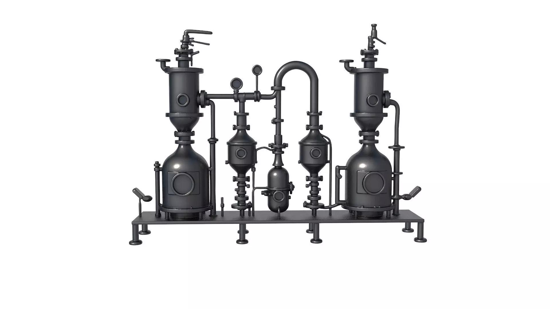 distillation machine - sci fi tank - cylindrical tank 3D print model