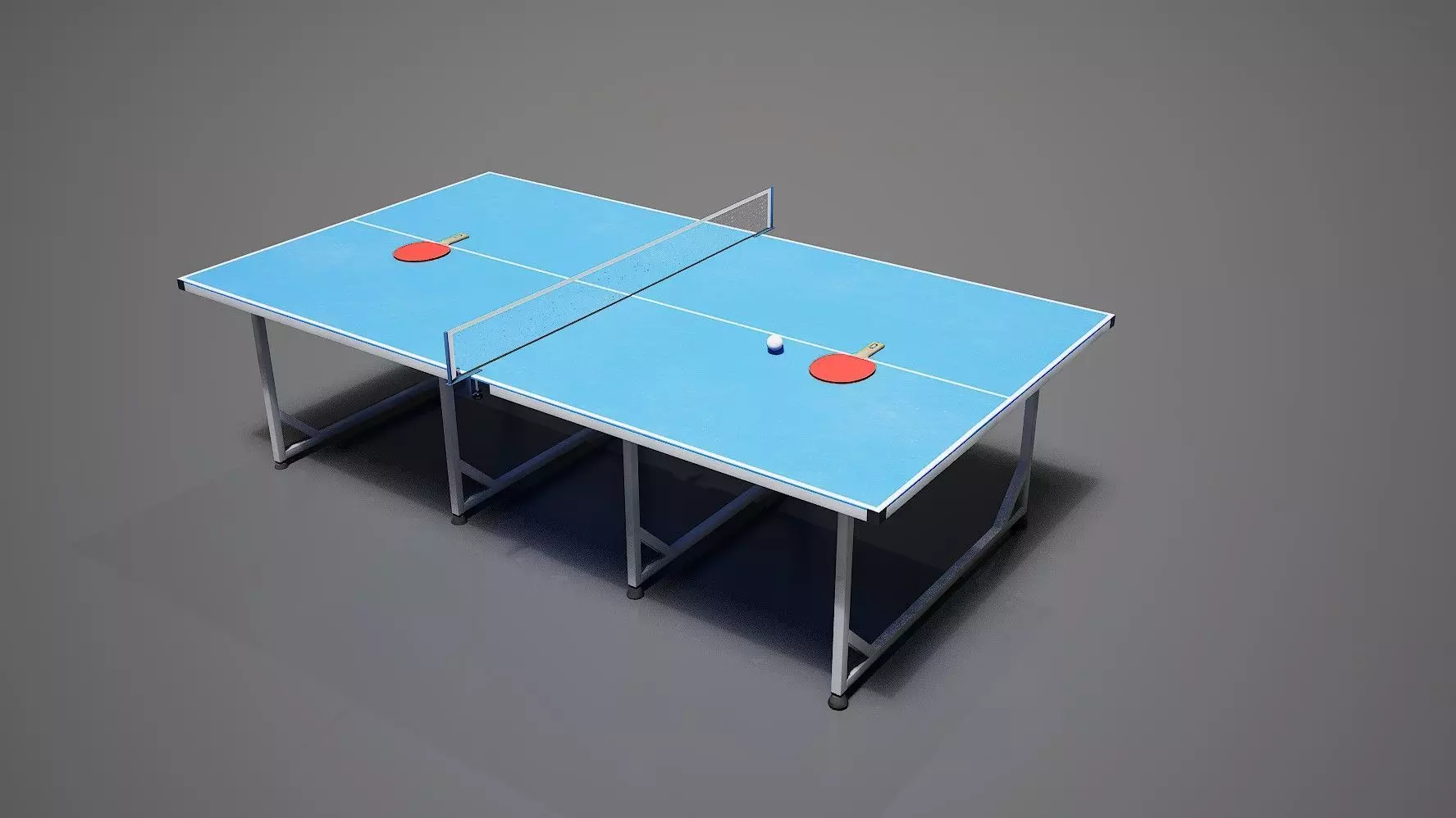 Table Ping Pong Low-poly 3D model