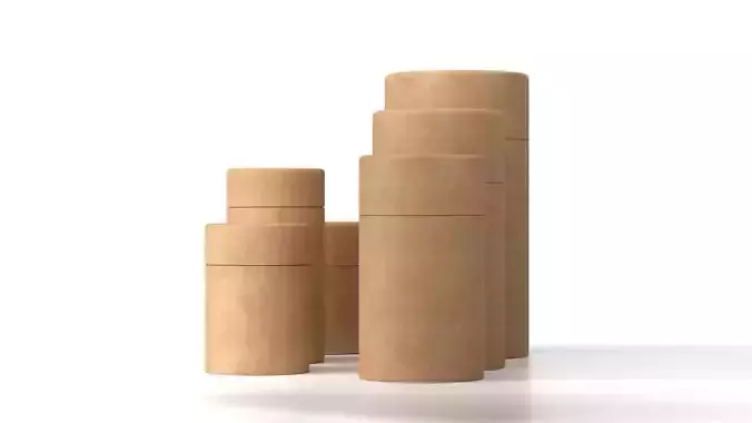 Craft Paper Tube Packaging 3D model 6