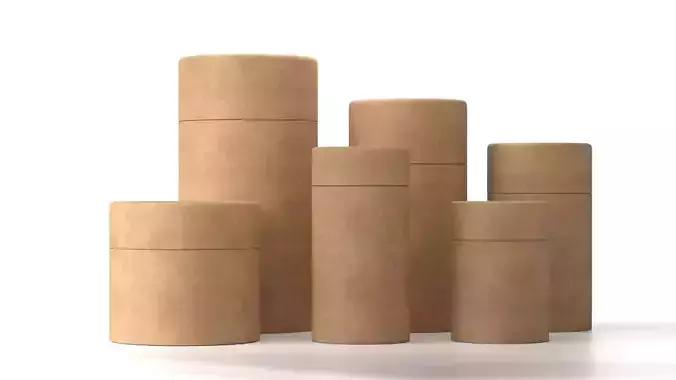 Craft Paper Tube Packaging 3D model