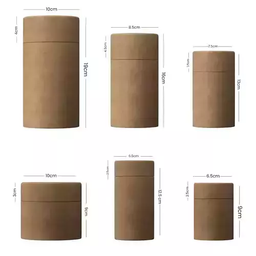 Craft Paper Tube Packaging 3D model 2