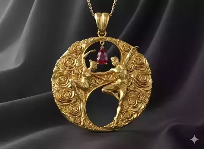 Eternal Love Pendant jewelry 3D model - for Her