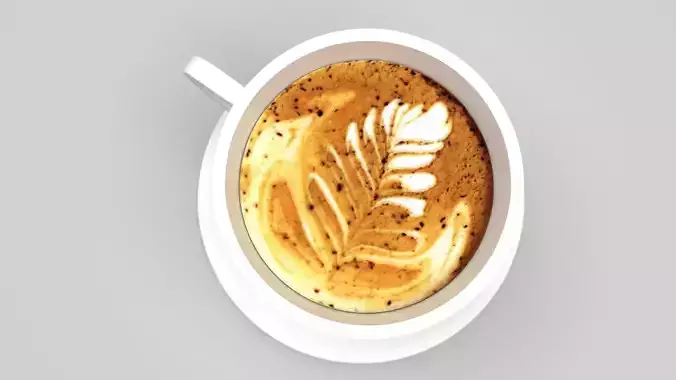 Hazelnut Cappuccino 3D model 3