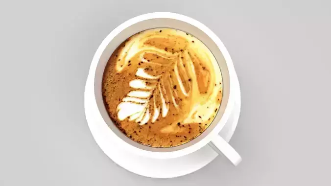 Hazelnut Cappuccino 3D model 5