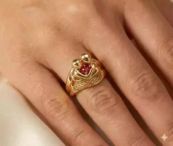 Loves Tether Ring jewelry 3D model - for Her