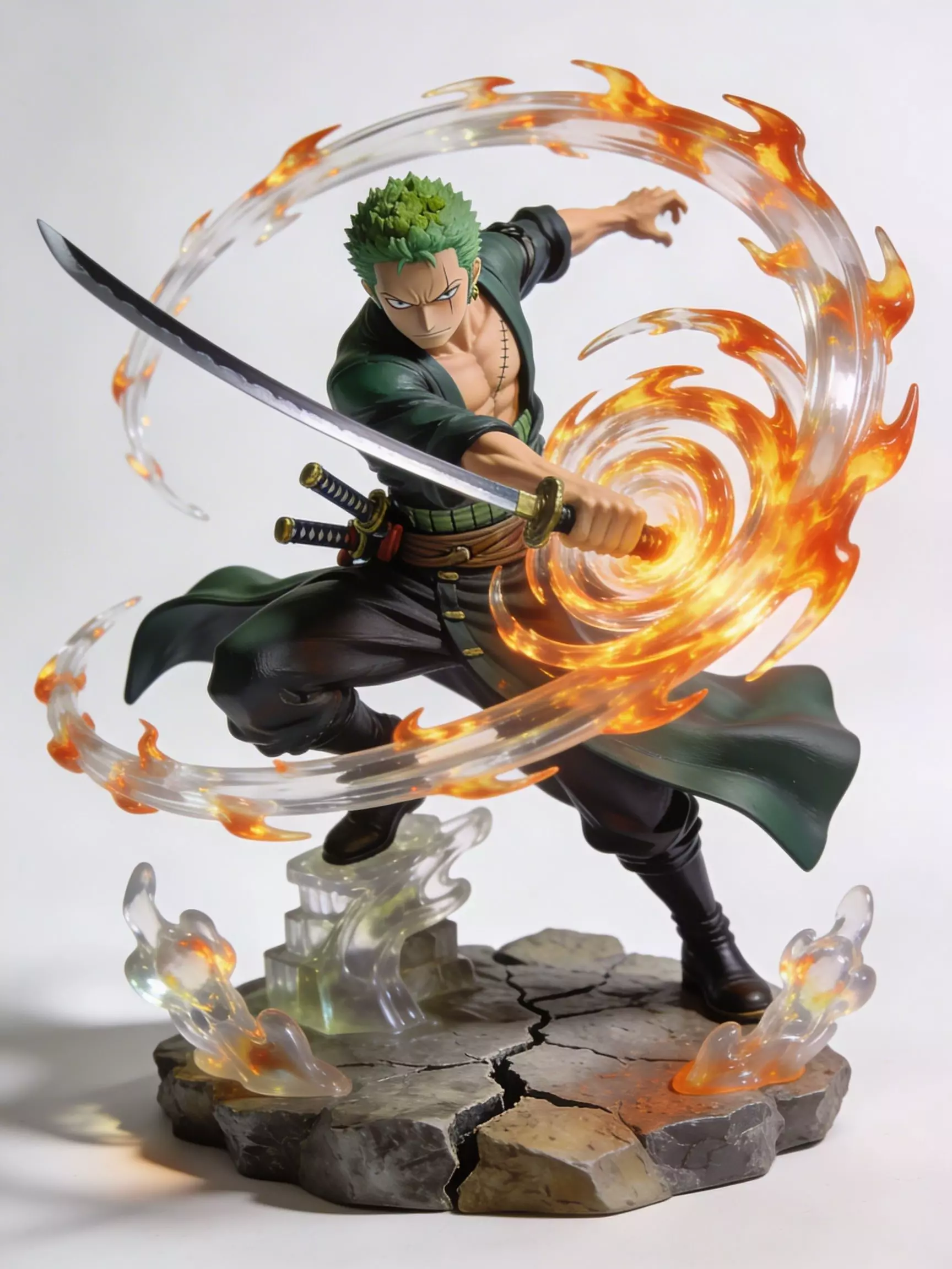 Anime Swordsman Action Figure STL Single Part Statue 3D print model