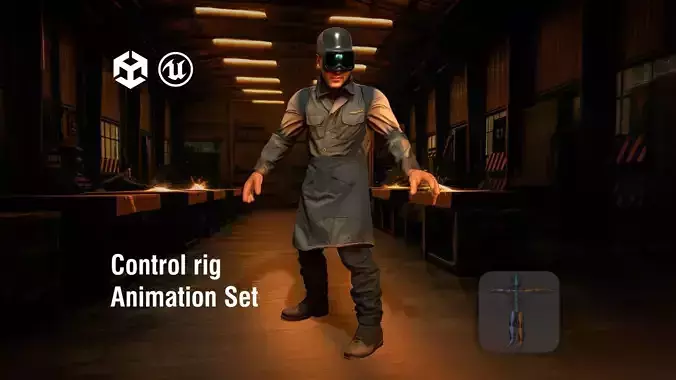 Welder Character in Flame Resistant Gear