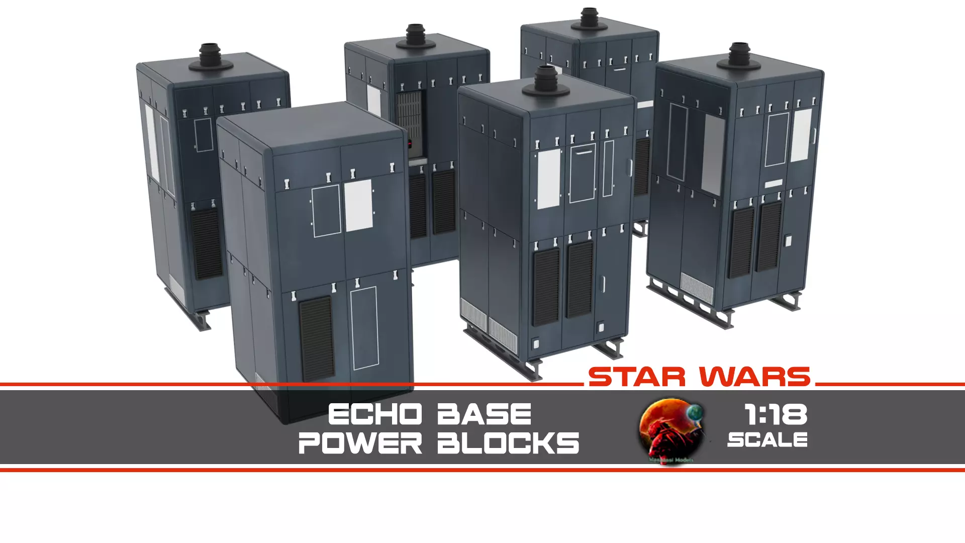 Echo Base Power Blocks 1-18 scale Hasbro Kenner 3D print model