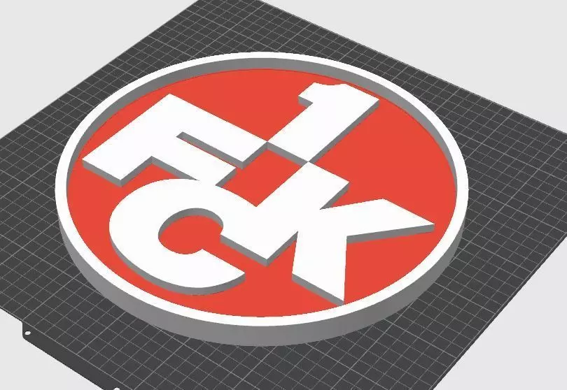 Wandlogo 30 cm FC Kaiserslautern 3D print model