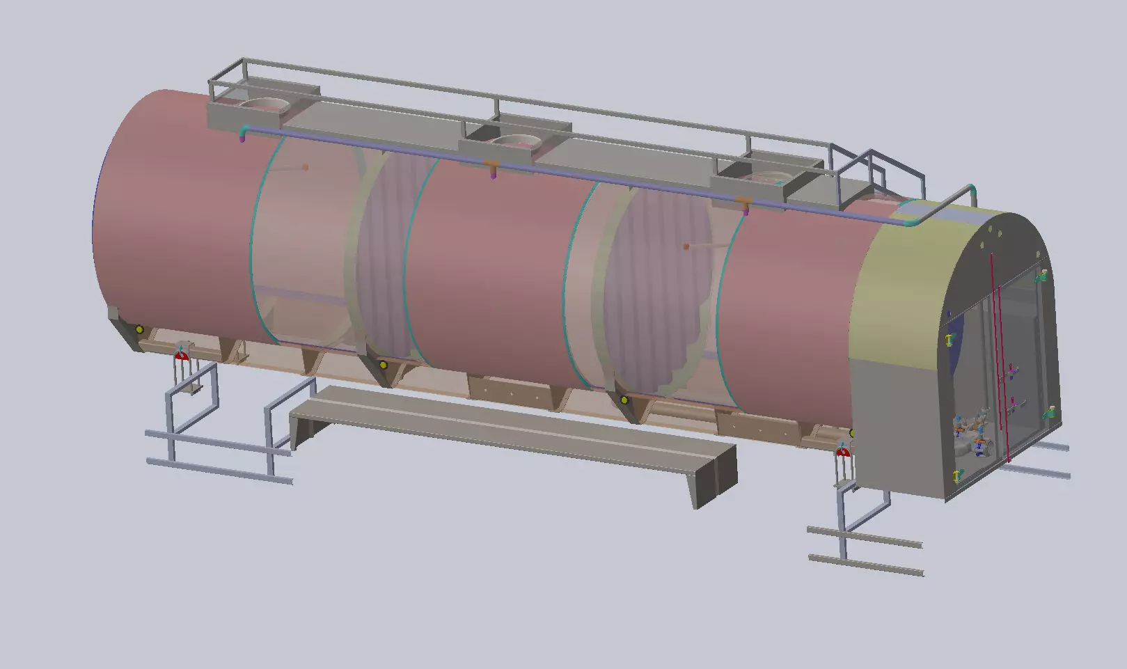 Stainless Steel Milk Tank Truck 3D model