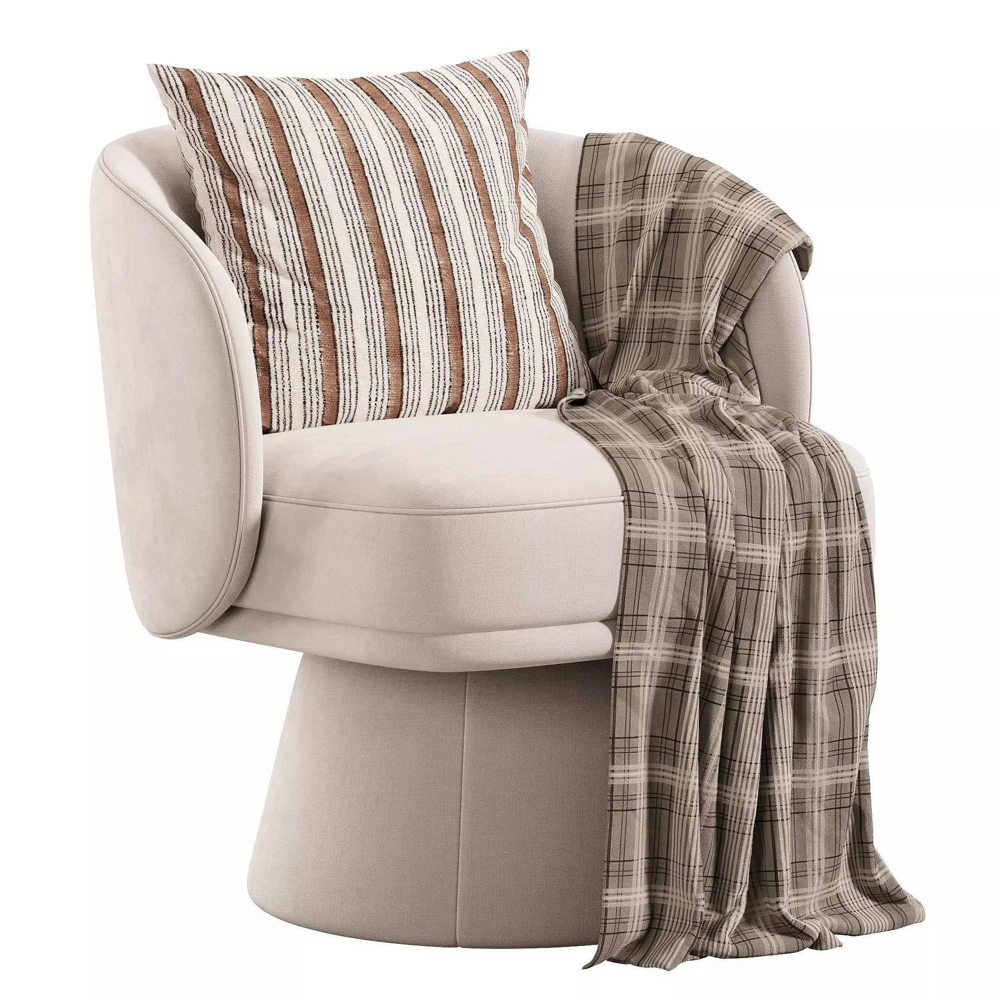 Swivel chair Asven Low-poly 3D model