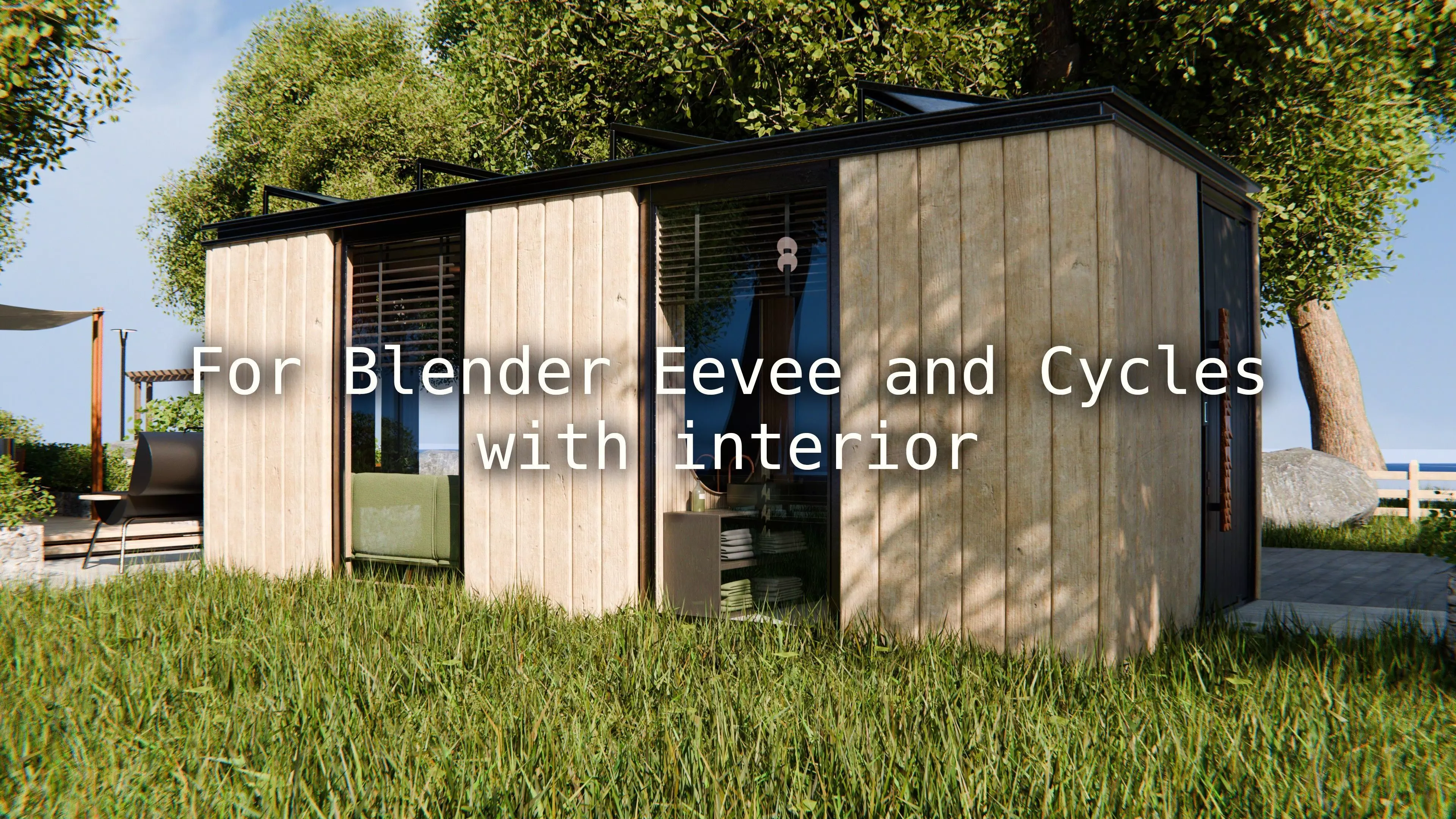 2026 Modern Modular House 15 for Blender Eevee and Cycles Free 3D model