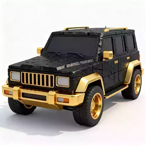 The Gilded Obsidian Stone SUV 3D Model