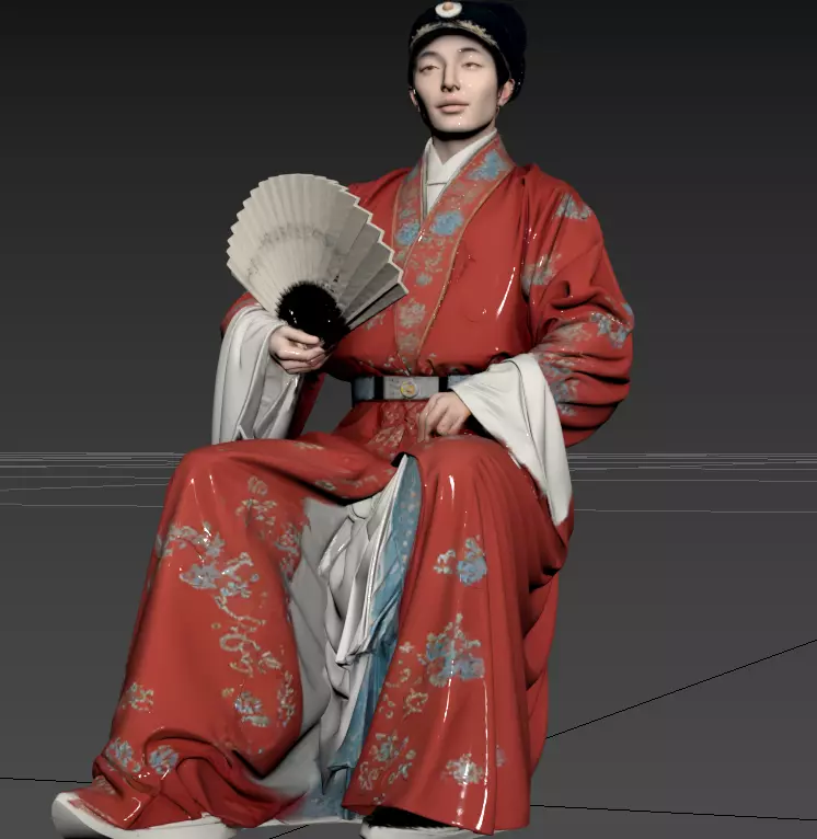 27 Chinese Style - Top Scholar in the Golden List 3D model