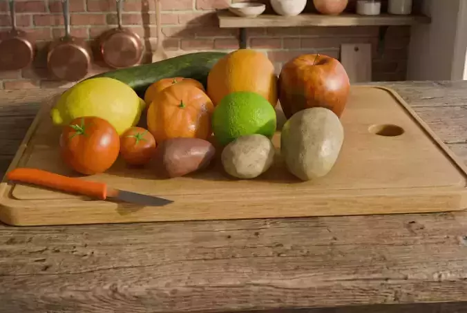 High-Quality Game-Ready Fruit and Vegetable 3D Asset Pack  3D model 2