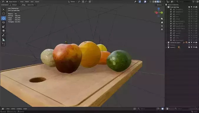 High-Quality Game-Ready Fruit and Vegetable 3D Asset Pack  3D model 7