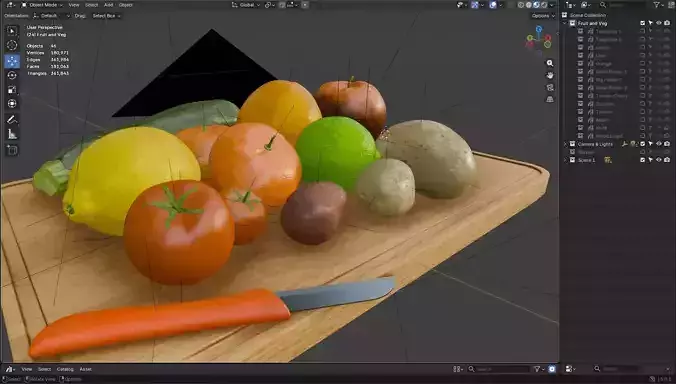 High-Quality Game-Ready Fruit and Vegetable 3D Asset Pack  3D model 4