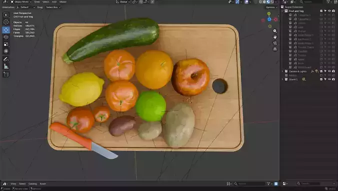 High-Quality Game-Ready Fruit and Vegetable 3D Asset Pack  3D model 6