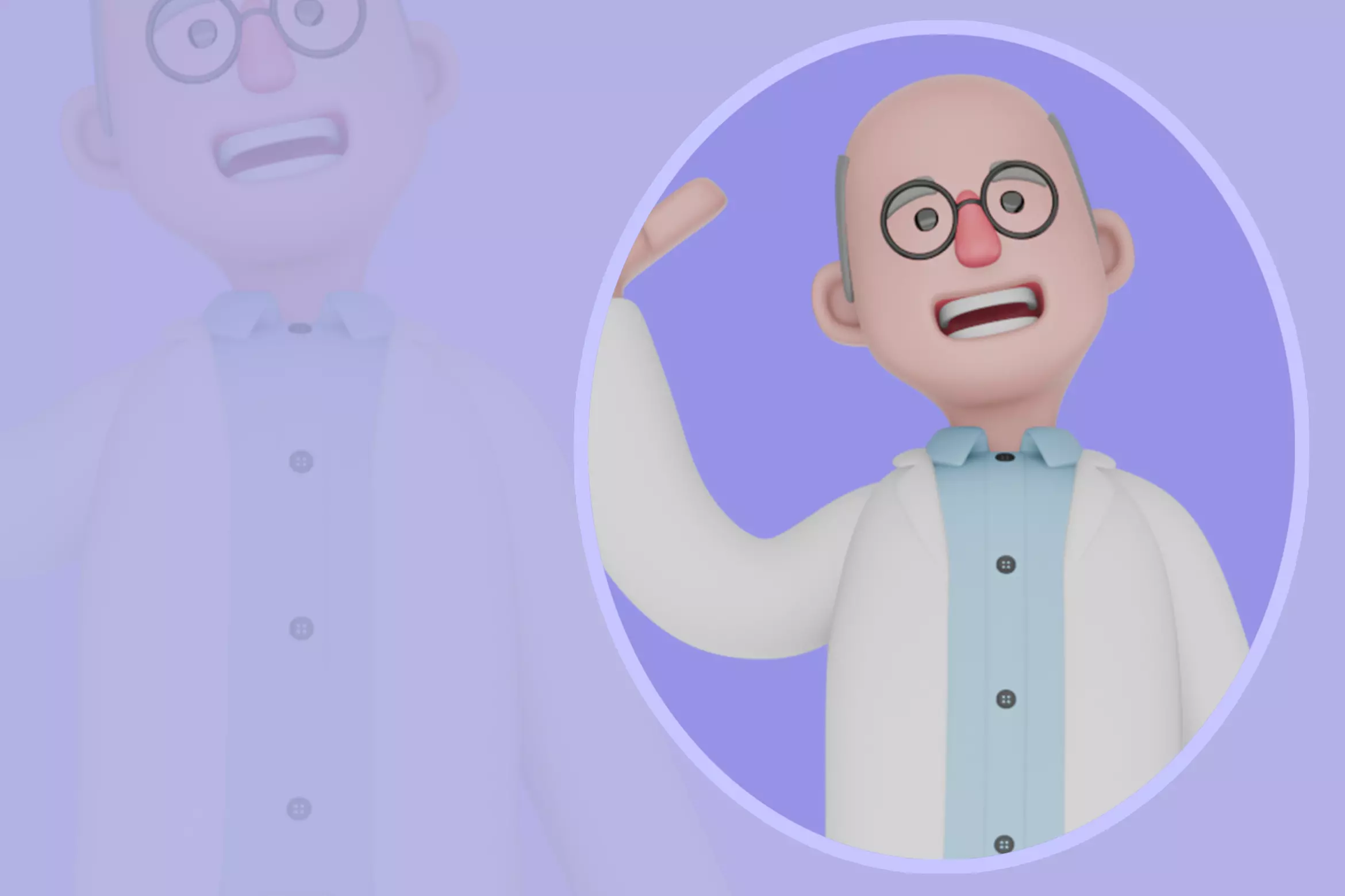 Stylized 3DMale Scientist Character - Friendly Cartoon Scientist 3D model