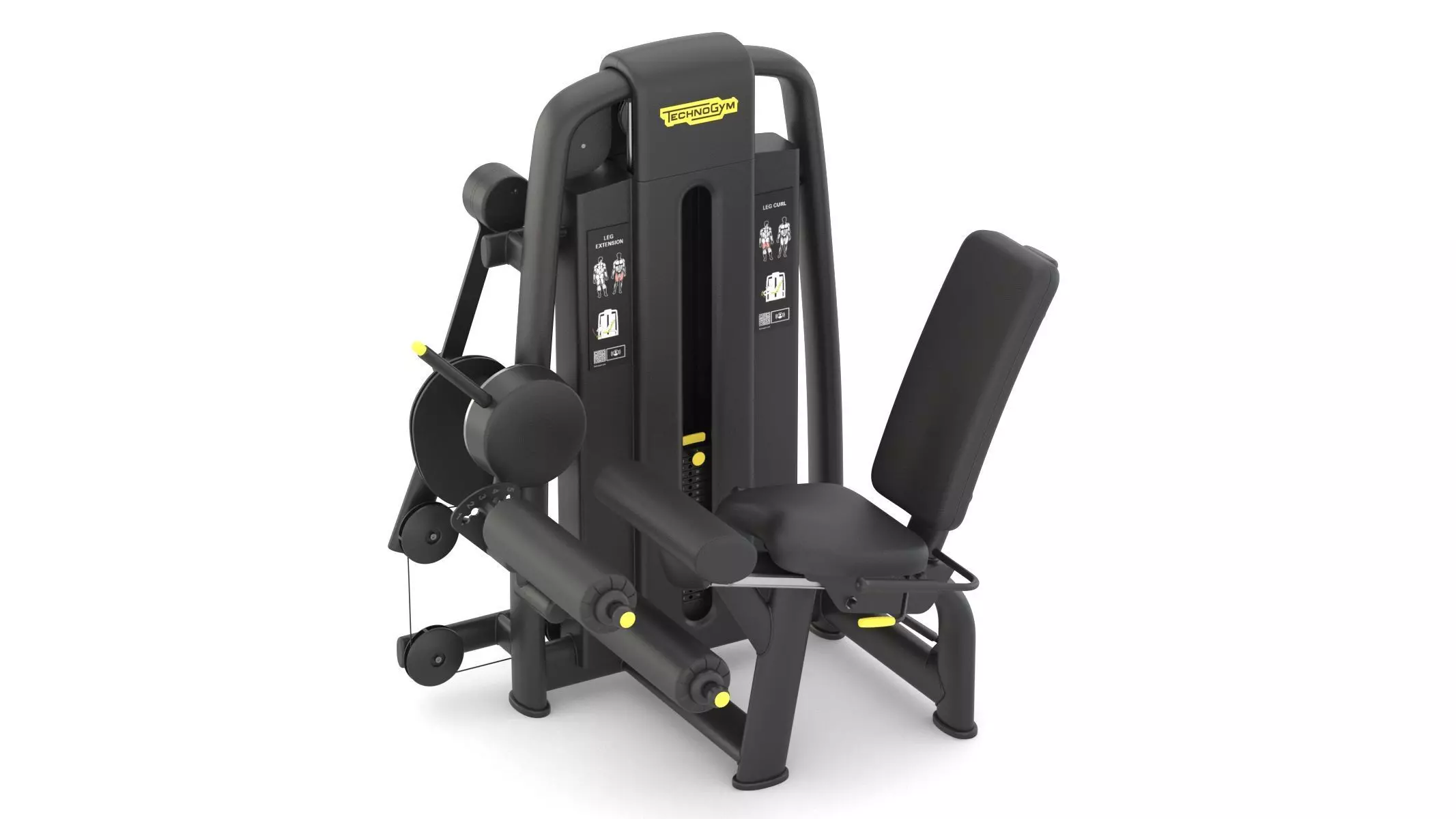 Technogym Selectorized Selection 700 Dual Leg Curl Extension 3D model