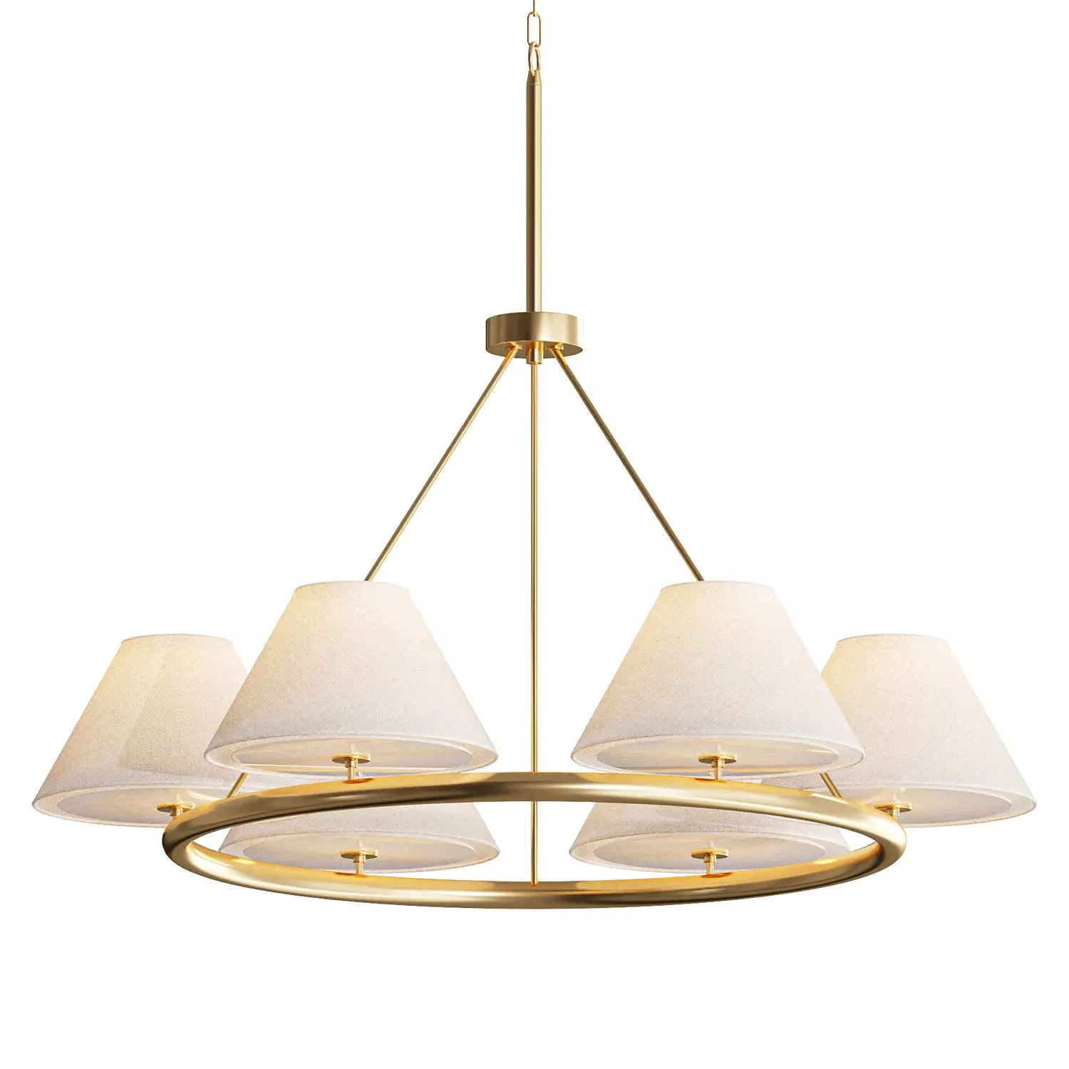 Welsh 6 Light Ring Chandelier 3D model