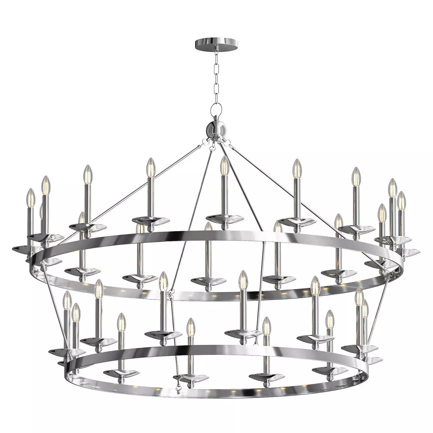 William Two Tier Ring Chandelier 3D model