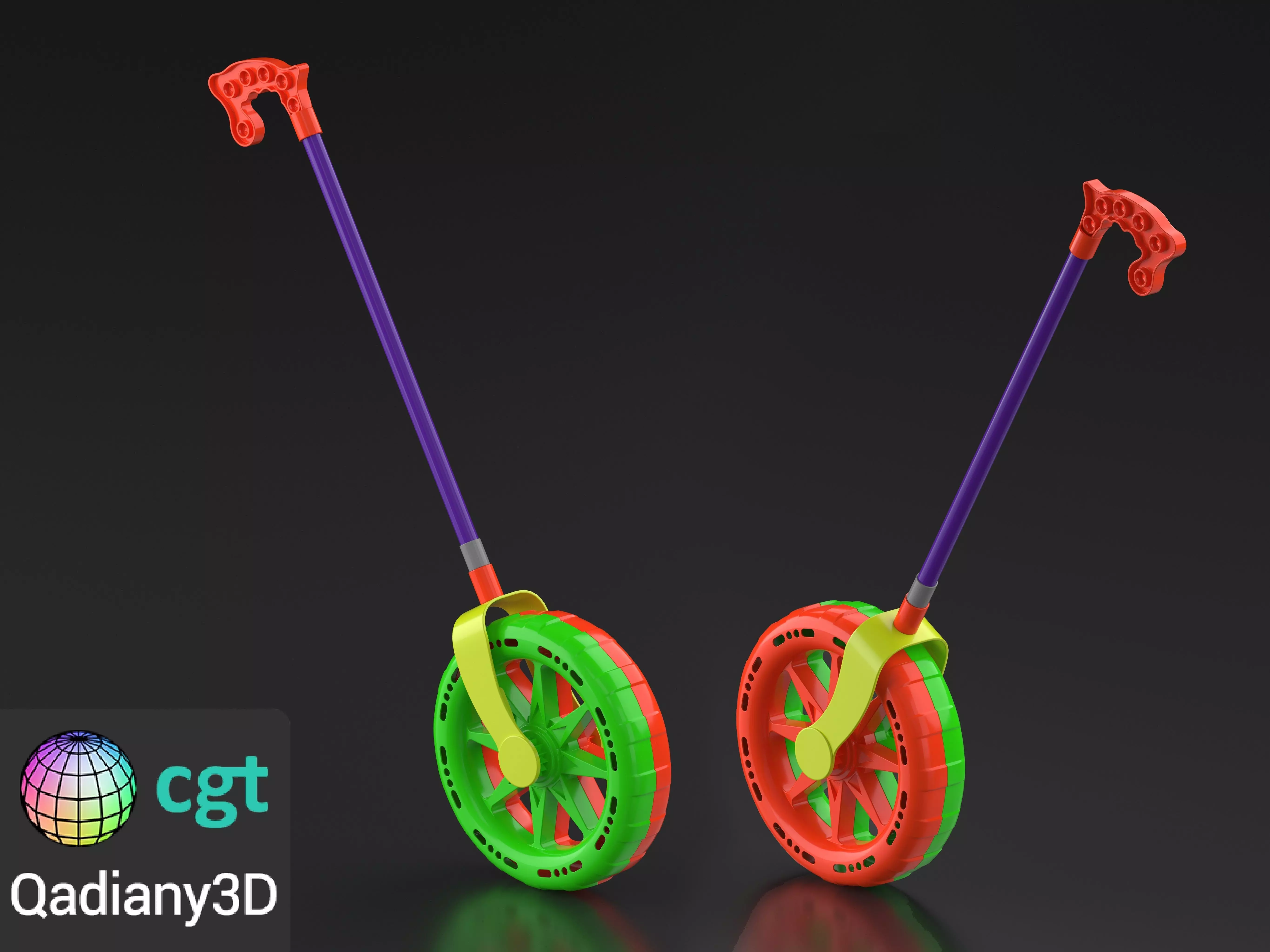 Single Wheel Toy 3D model