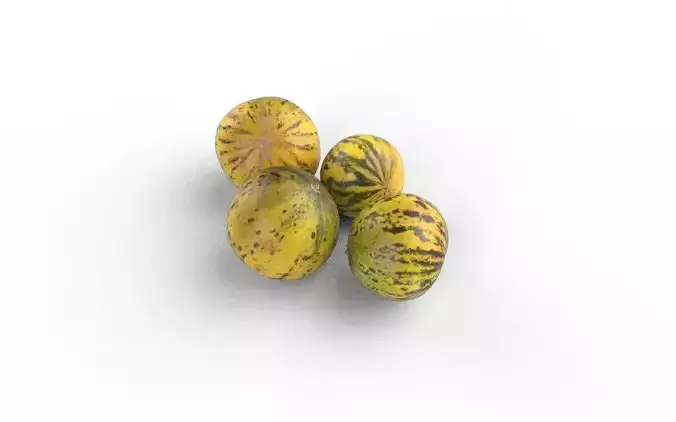 Melon Set 02-03 Low-poly 3D model 5