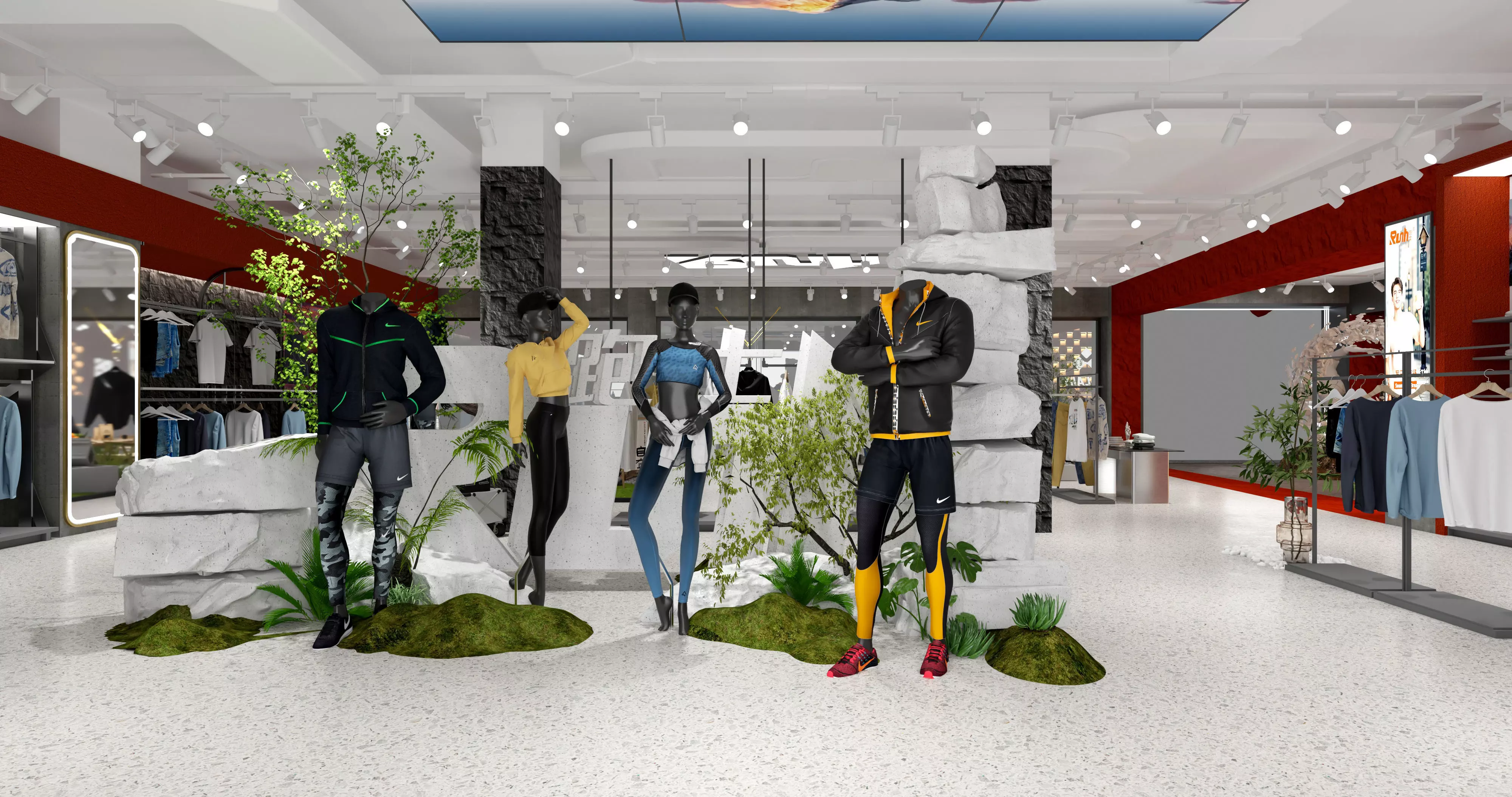 sports clothing store 3D model