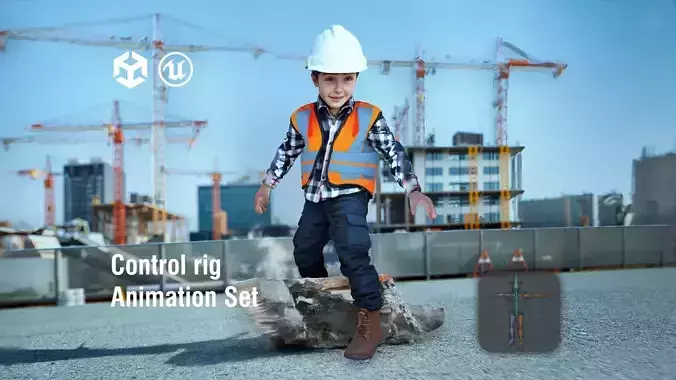 Child Construction Engineer in Bright Vest