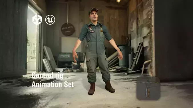 Biofuel Mechanic Survivor in Heavy Work Jumpsuit