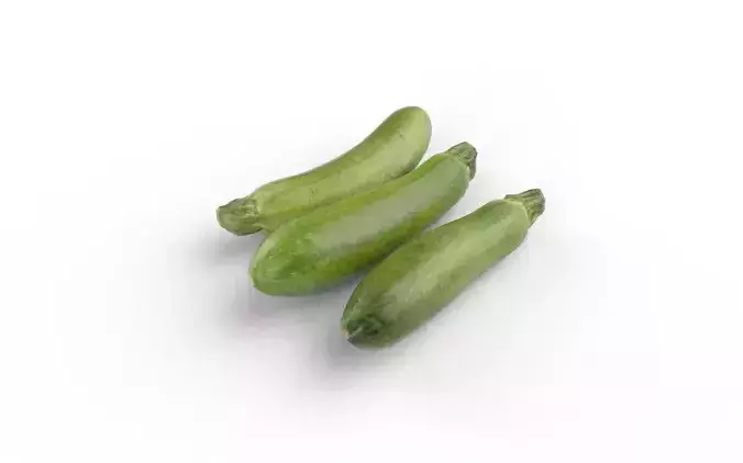 Zucchini Set M03 Low-poly 3D model 6
